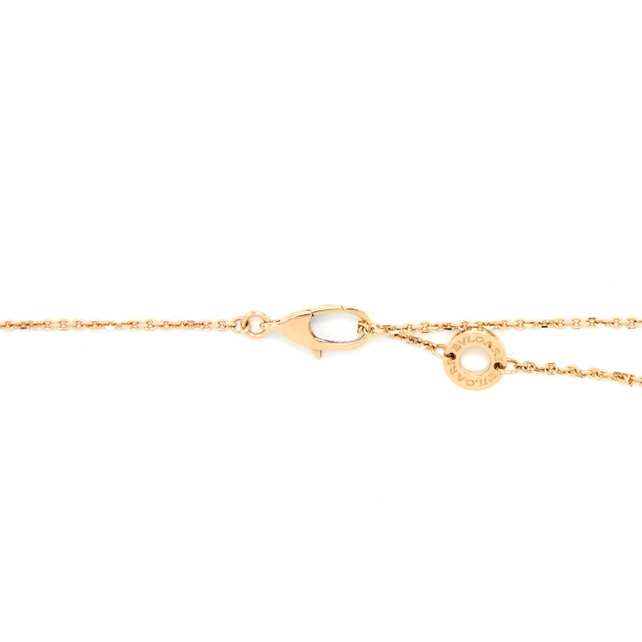 BVLGARI DIVA`S DREAM NECKLACE MOTHER OF PEARL WITH DIAMOND ROSE GOLD