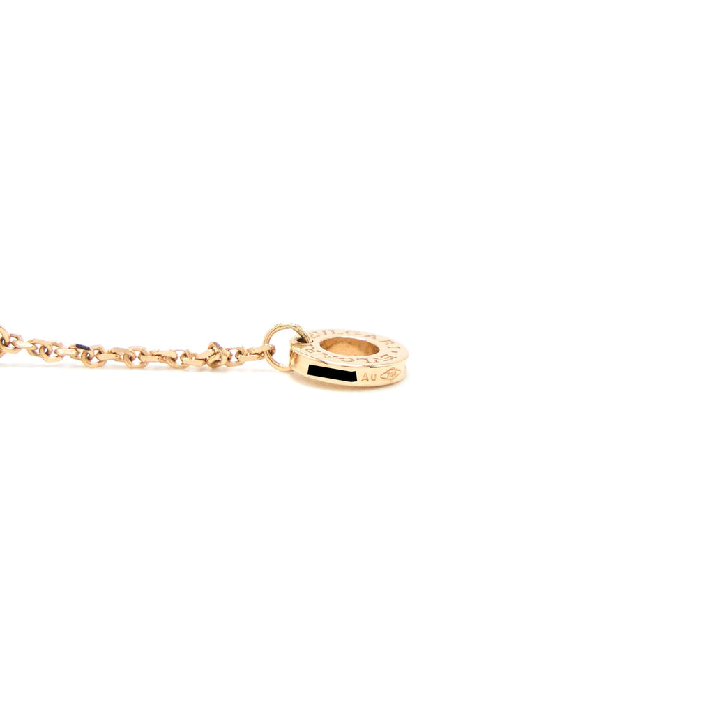 BVLGARI DIVA`S DREAM NECKLACE MOTHER OF PEARL WITH DIAMOND ROSE GOLD