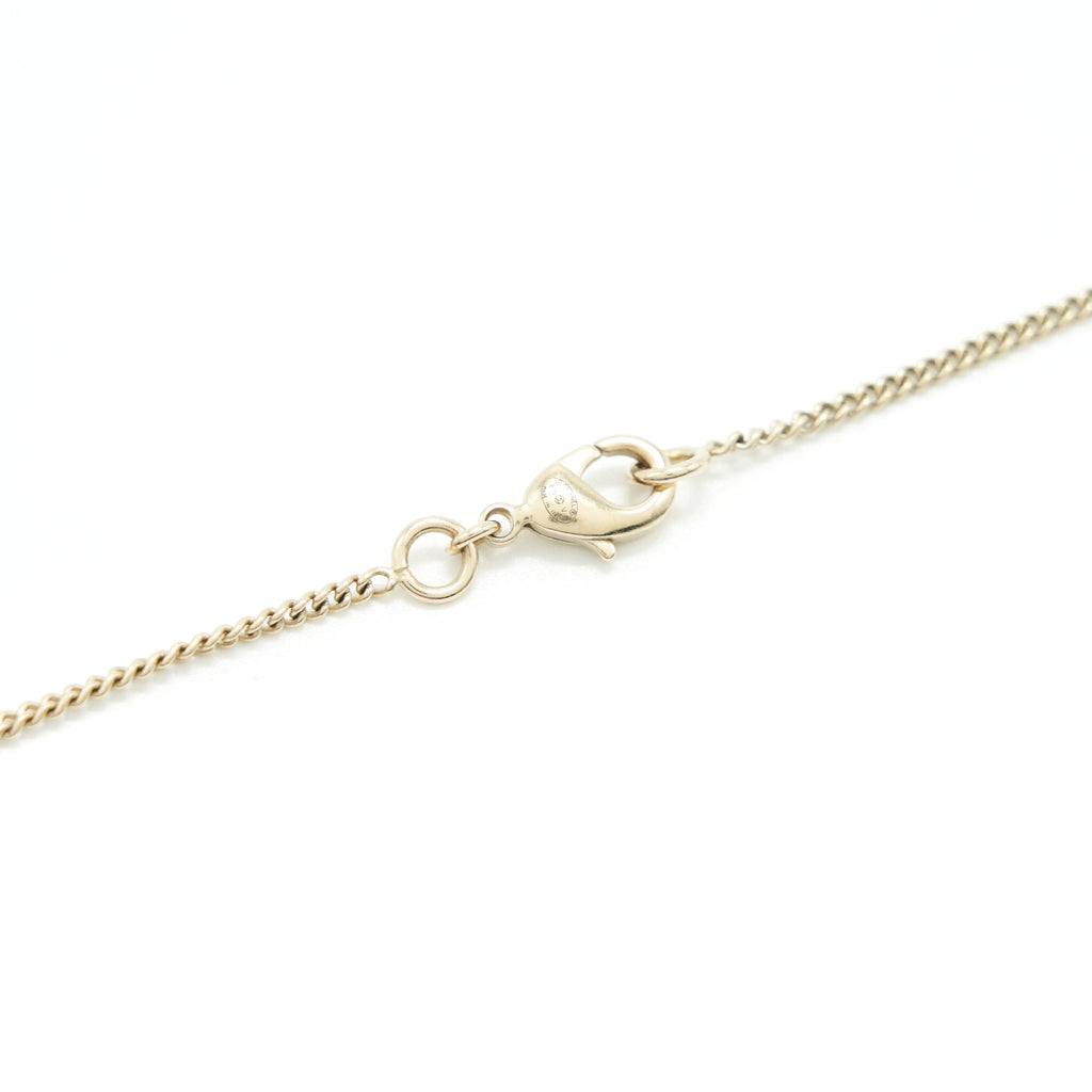 CHANEL CC LOGO NECKLACE WITH PEARL