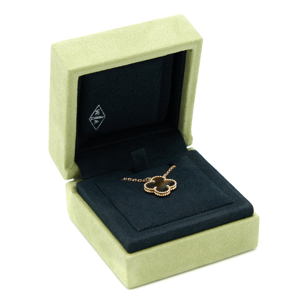 VAN CLEEF & ARPELS VINTAGE ALHAMBRA PENDANT MOTHER OF PEARL GREY ROSE GOLD
