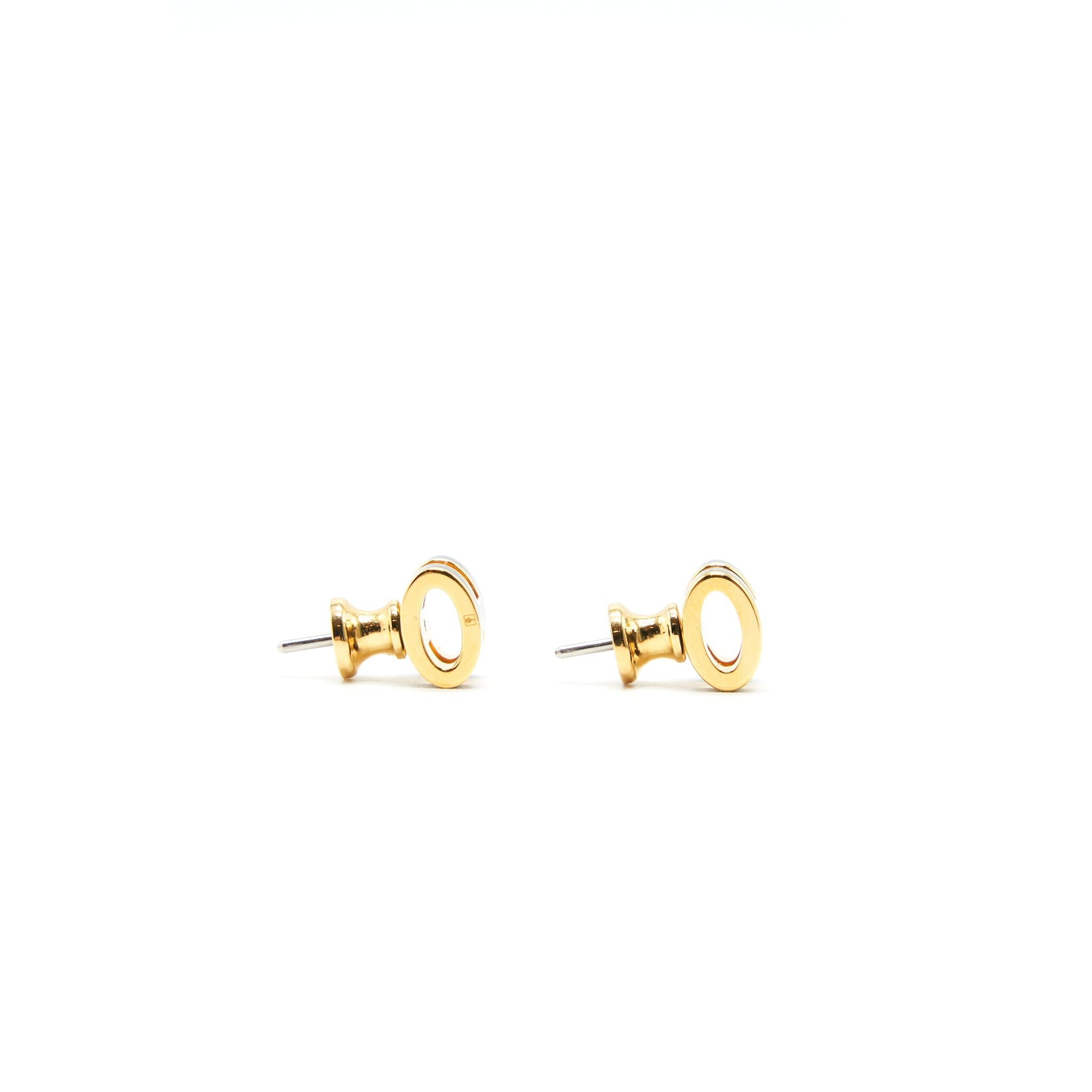 HERMES MINI POP H EARRINGS BLACK GHW