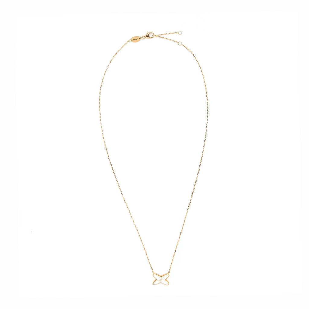 CHAUMET NECKLACE WITH MOTHER OF PEARL AND DIAMONDS LIENS ROSE GOLD