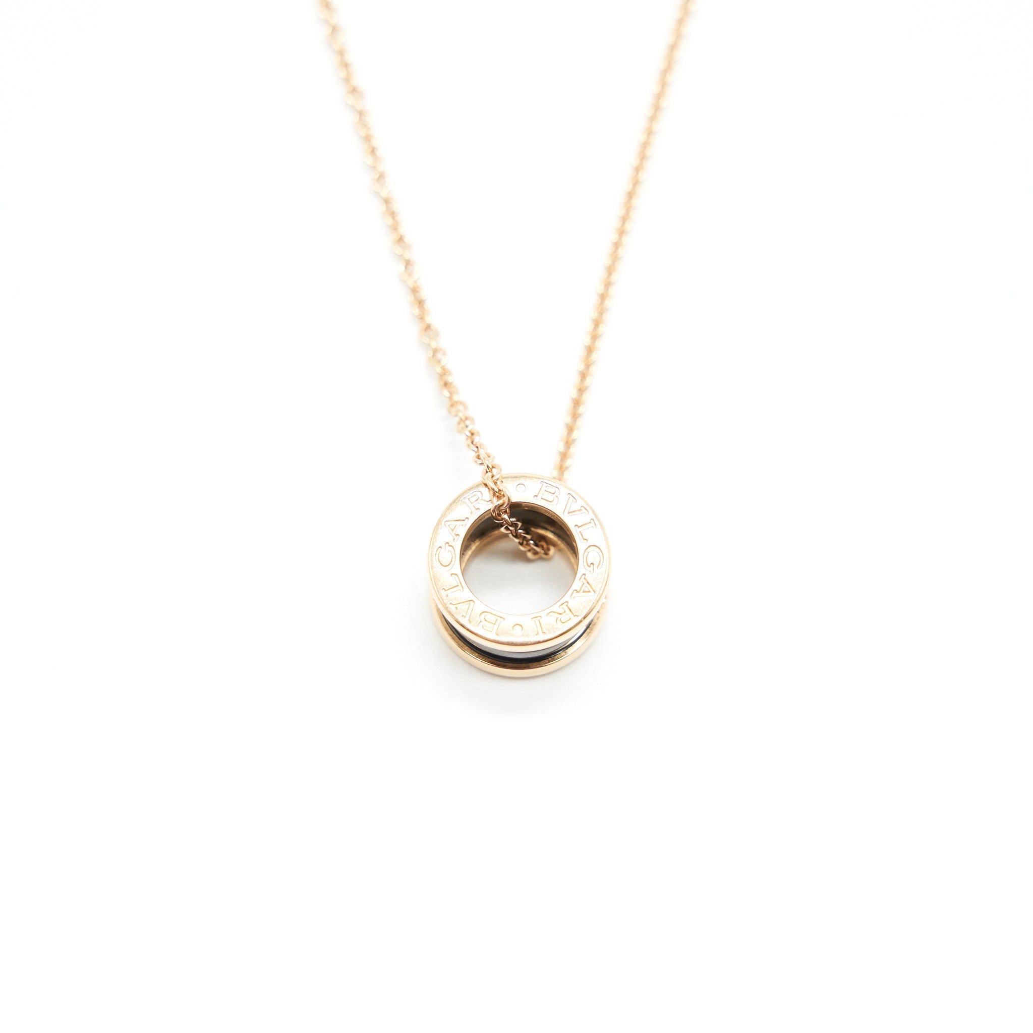 BVLGARI B ZERO NECKLACE ROSEGOLD CERAMIC