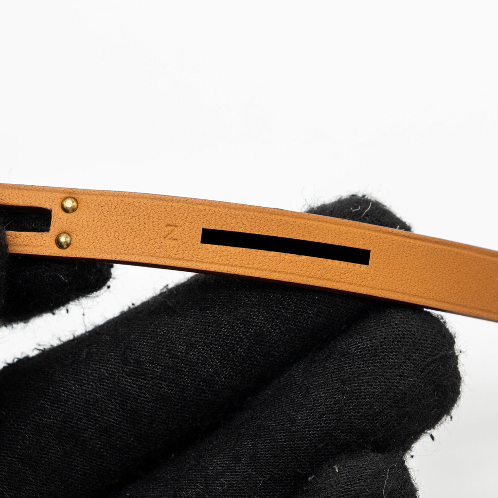 HERMES SIZE T3 MINI KELLY BRACELET LEATHER GOLD GHW STAMP Z