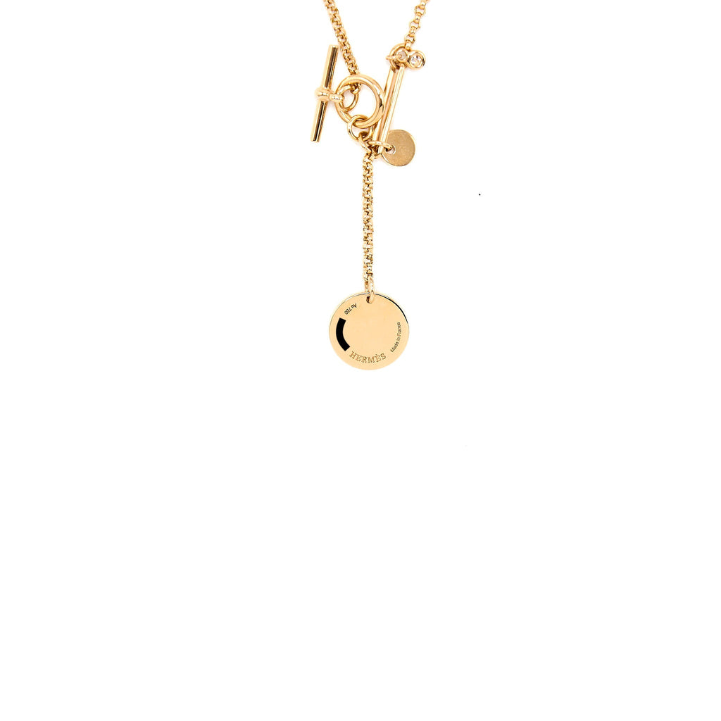 HERMES EX-LIBRIS PENDANT ROSE GOLD WITH A DIAMOND