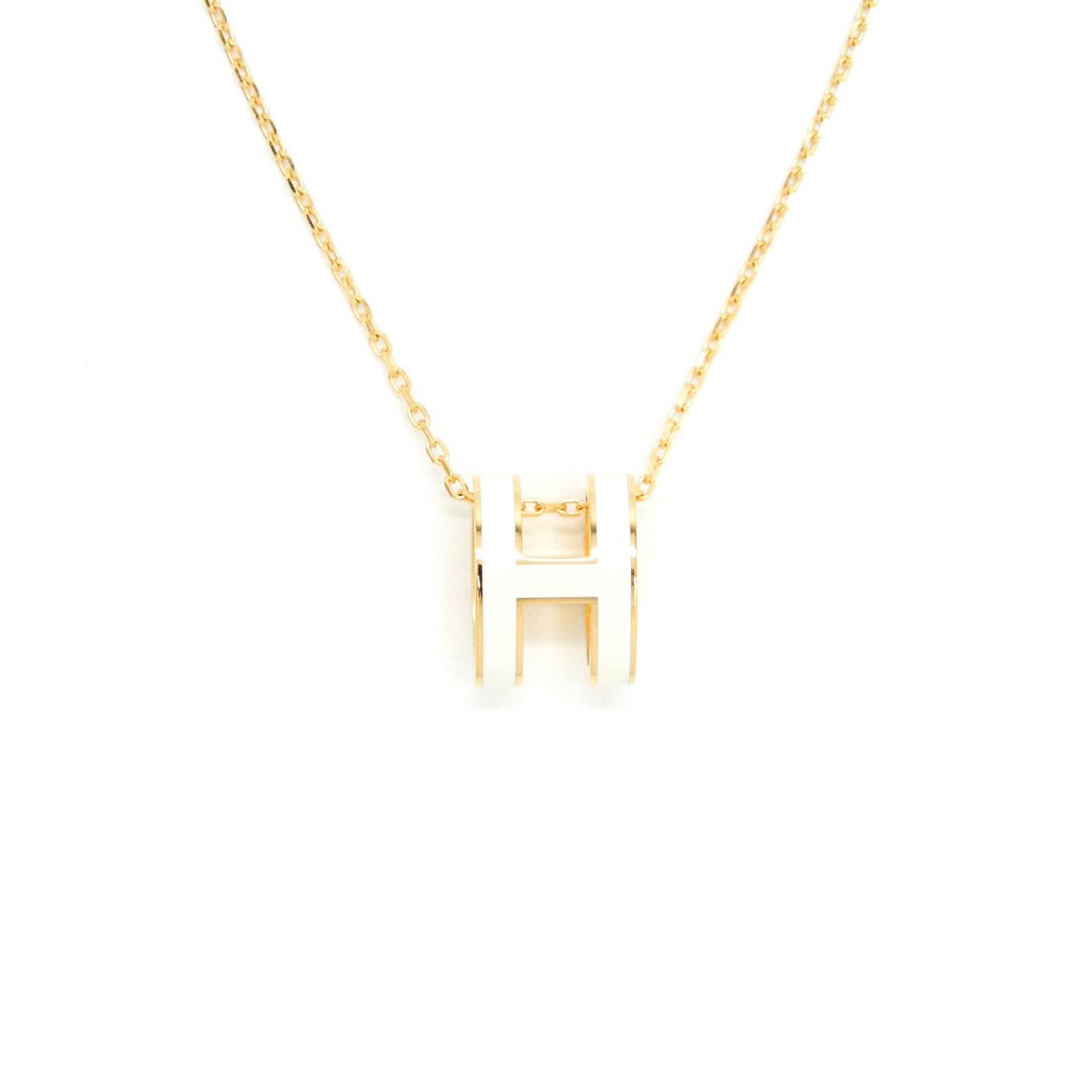 HERMES POP H PENDANT MARRON GLACE GHW