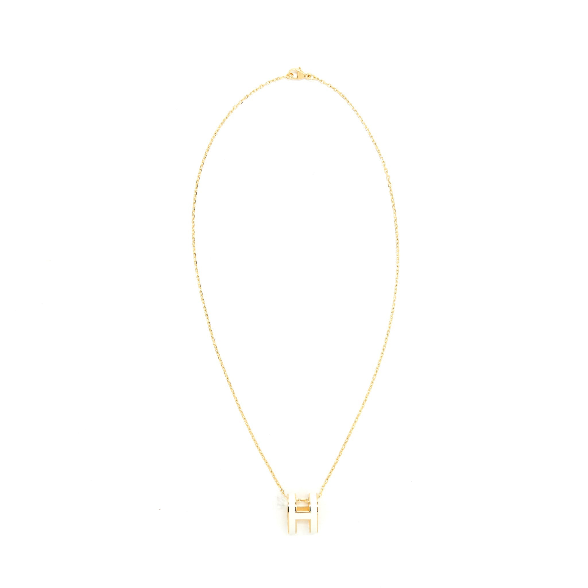 HERMES POP H PENDANT MARRON GLACE GHW