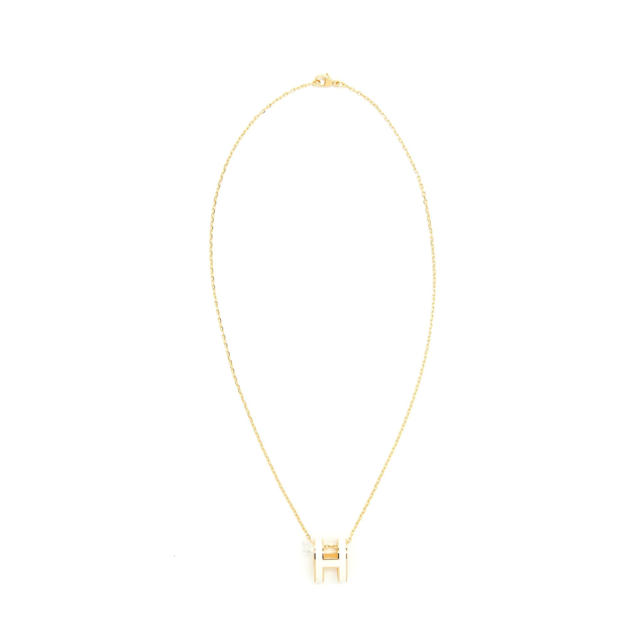 HERMES POP H PENDANT MARRON GLACE GHW