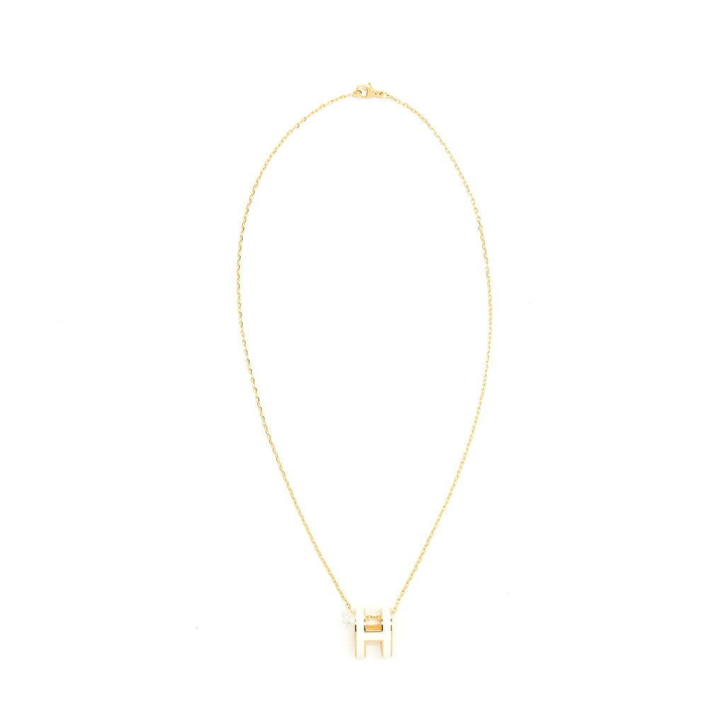 HERMES POP H PENDANT BLANC GHW