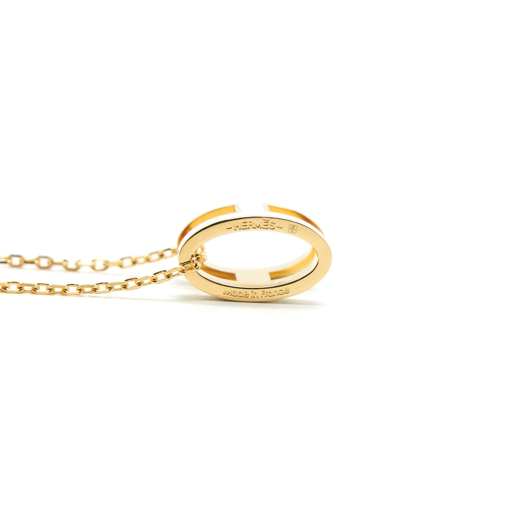 HERMES POP H PENDANT BLANC GHW