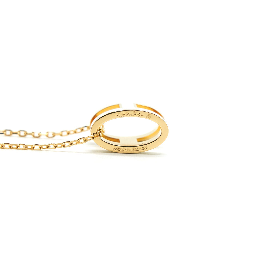 HERMES POP H PENDANT MARRON GLACE GHW