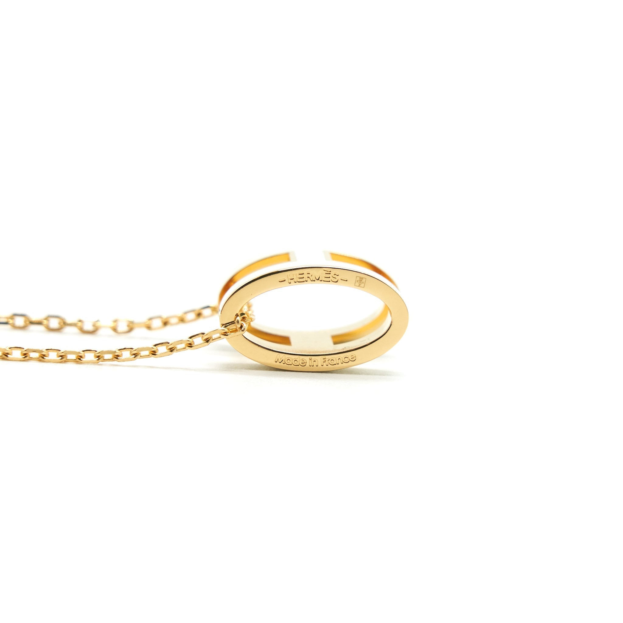 HERMES POP H PENDANT MARRON GLACE GHW