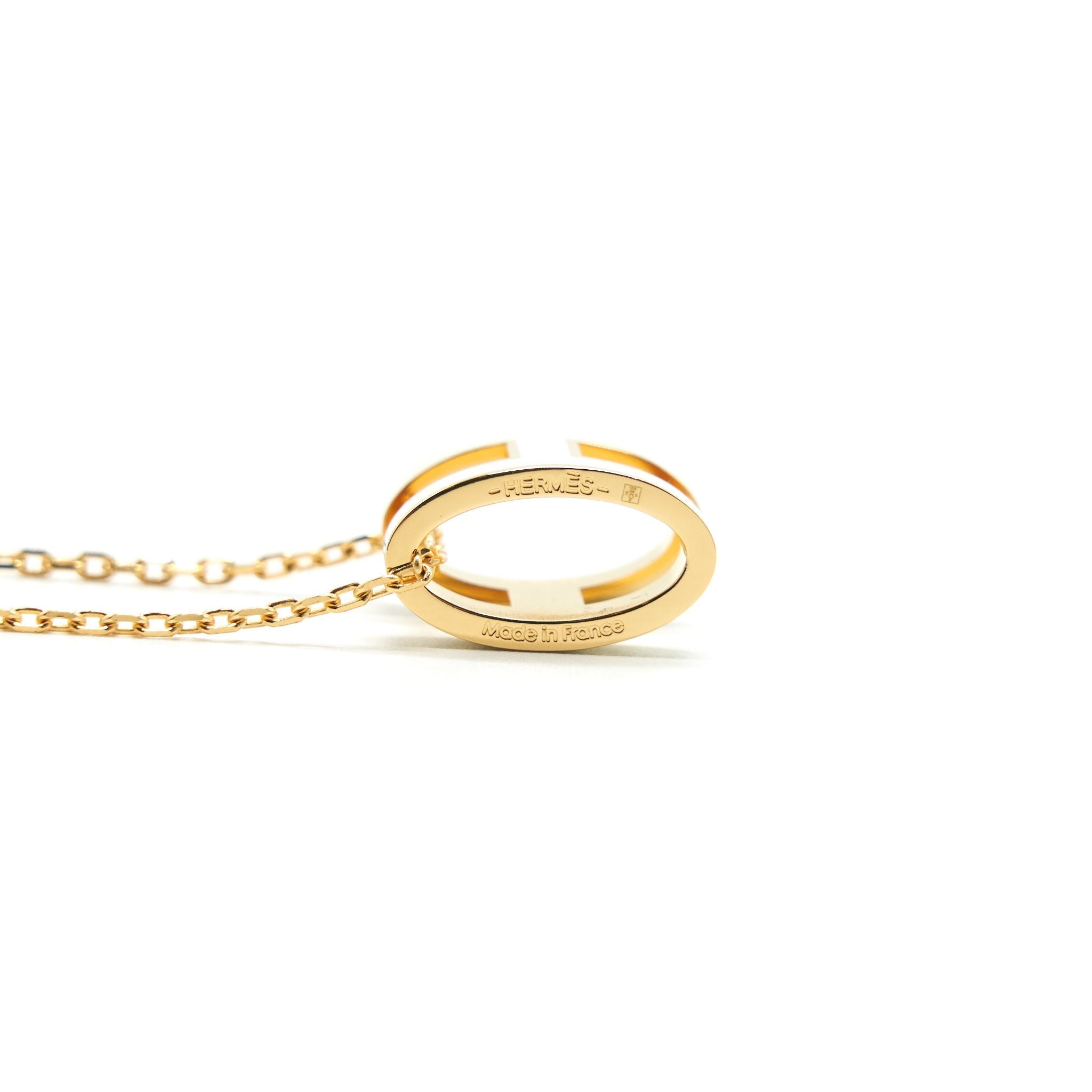 HERMES POP H PENDANT MARRON GLACE GHW