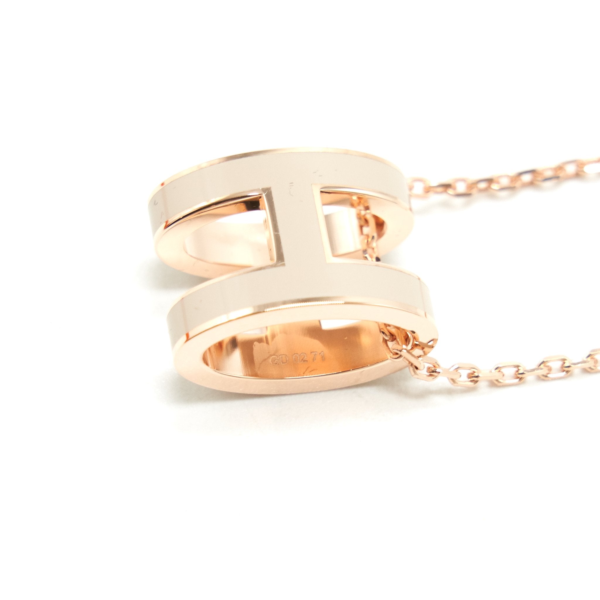 HERMES POP H NECKLACE MARRON GLACE RGHW