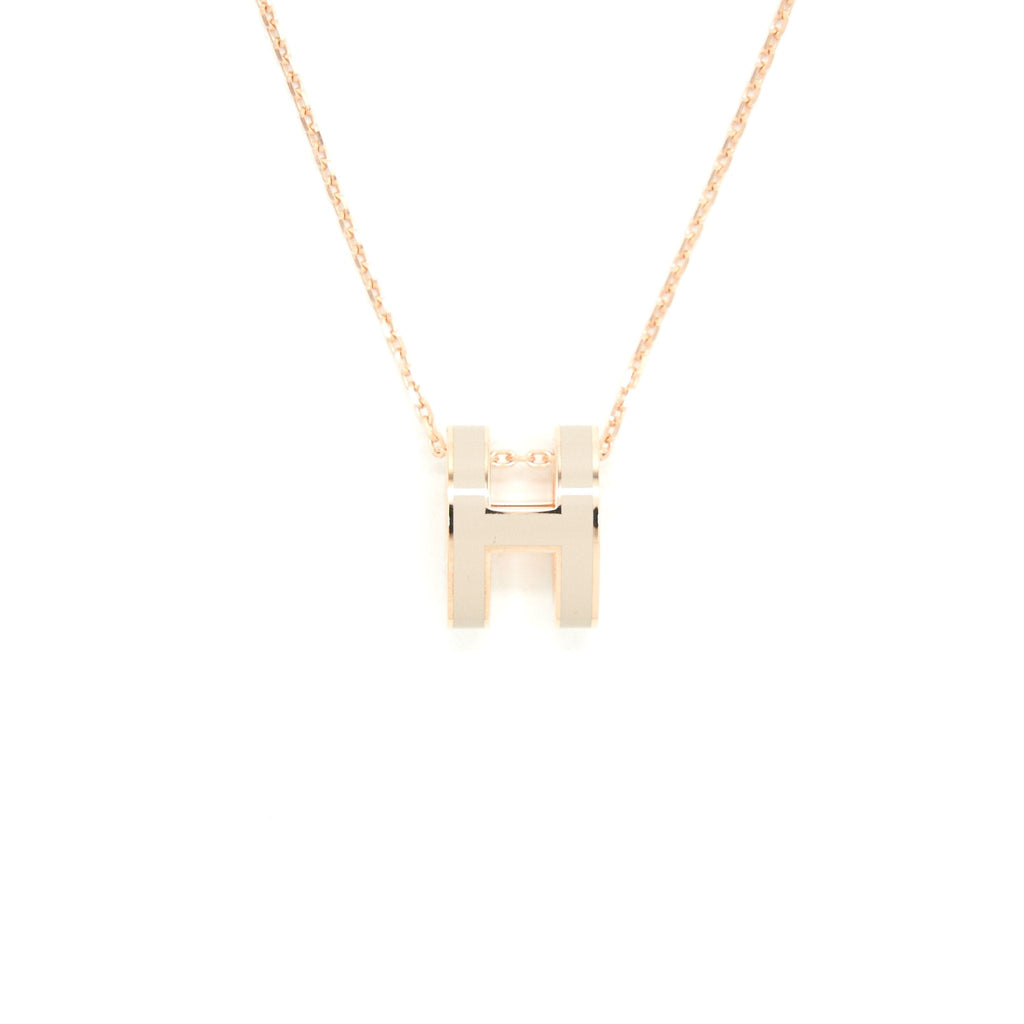 HERMES POP H NECKLACE MARRON GLACE RGHW