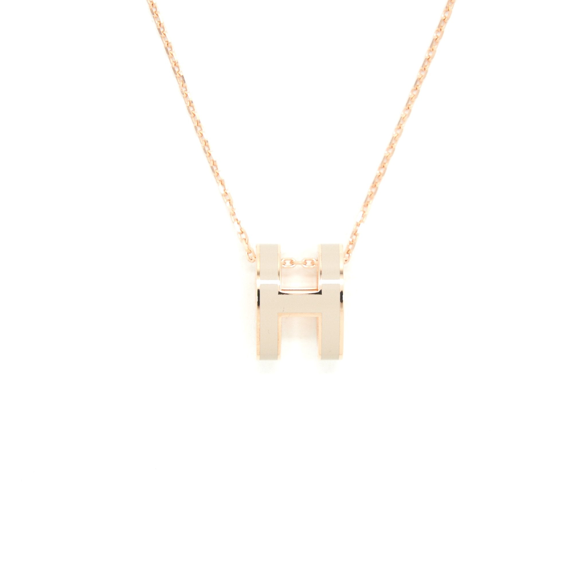 HERMES POP H NECKLACE MARRON GLACE RGHW