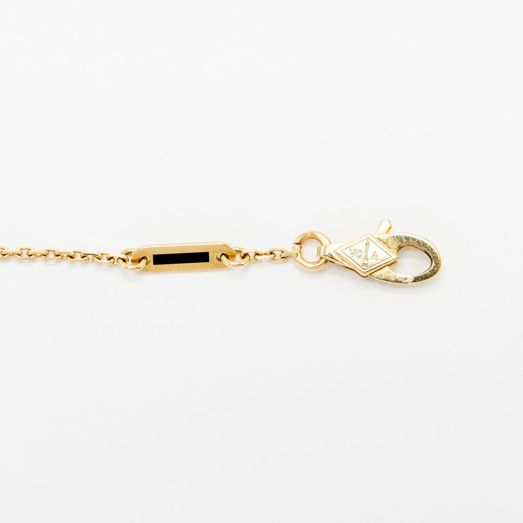 VAN CLEEF & ARPELS SWEET ALHAMBRA BRACELET WHITE MOTHER OF PEARL YELLOW GOLD
