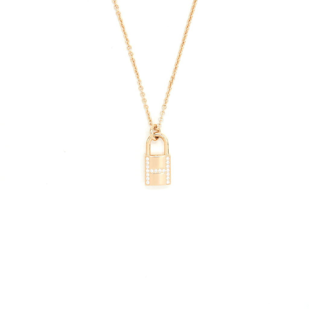 HERMES AMULETTES CADENAS PENDANT ROSE GOLD WITH DIAMONDS
