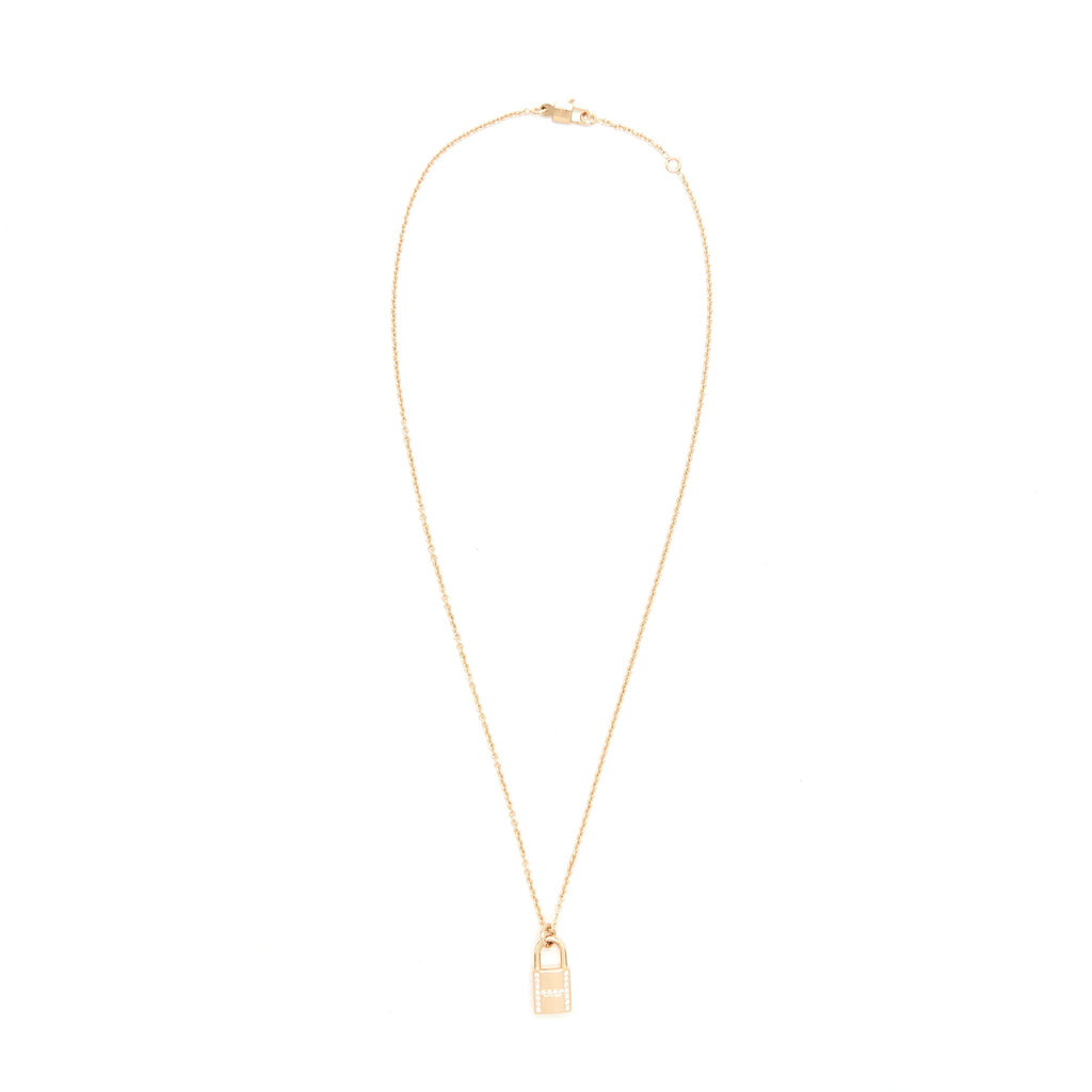 HERMES AMULETTES CADENAS PENDANT ROSE GOLD WITH DIAMONDS