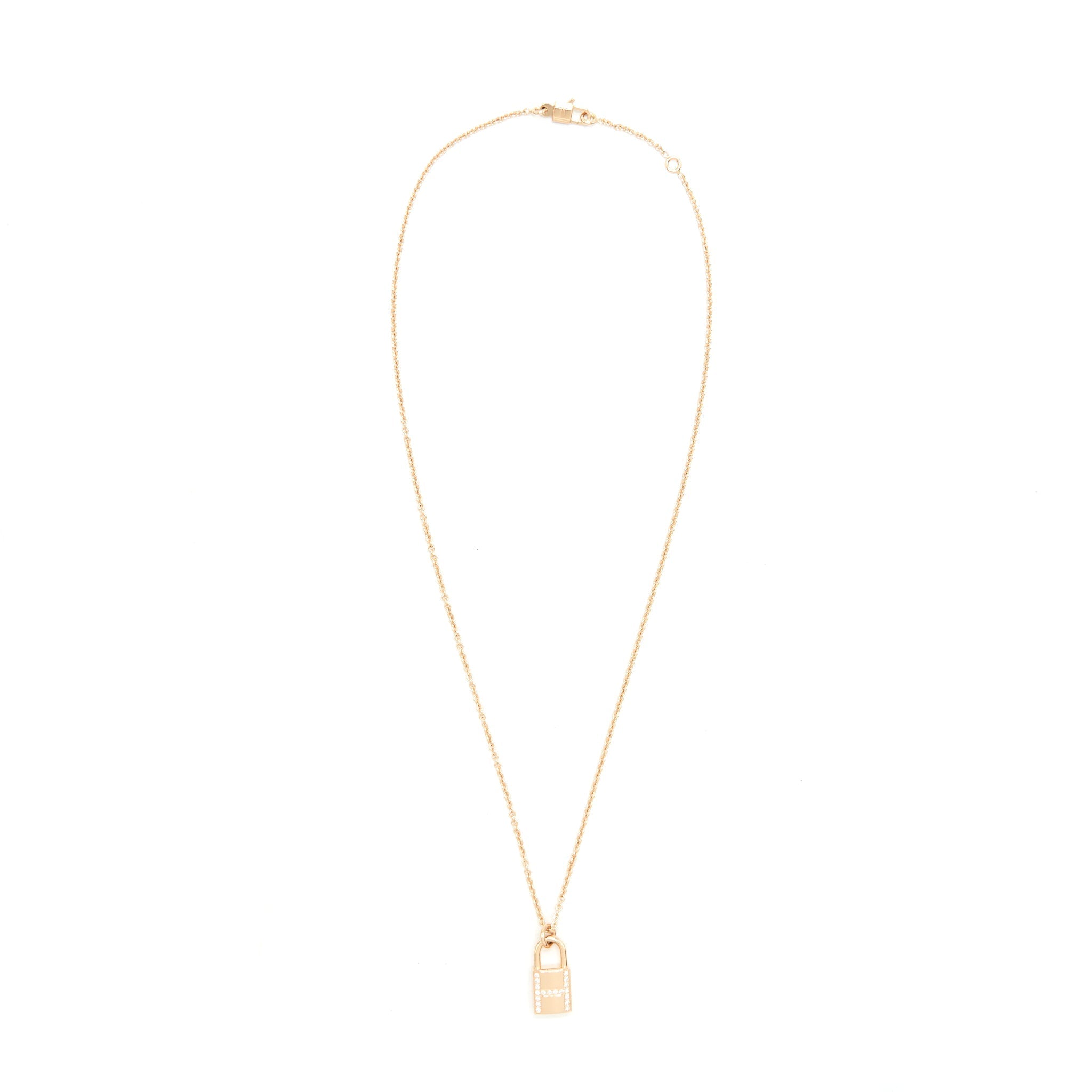 HERMES AMULETTES CADENAS PENDANT ROSE GOLD WITH DIAMONDS