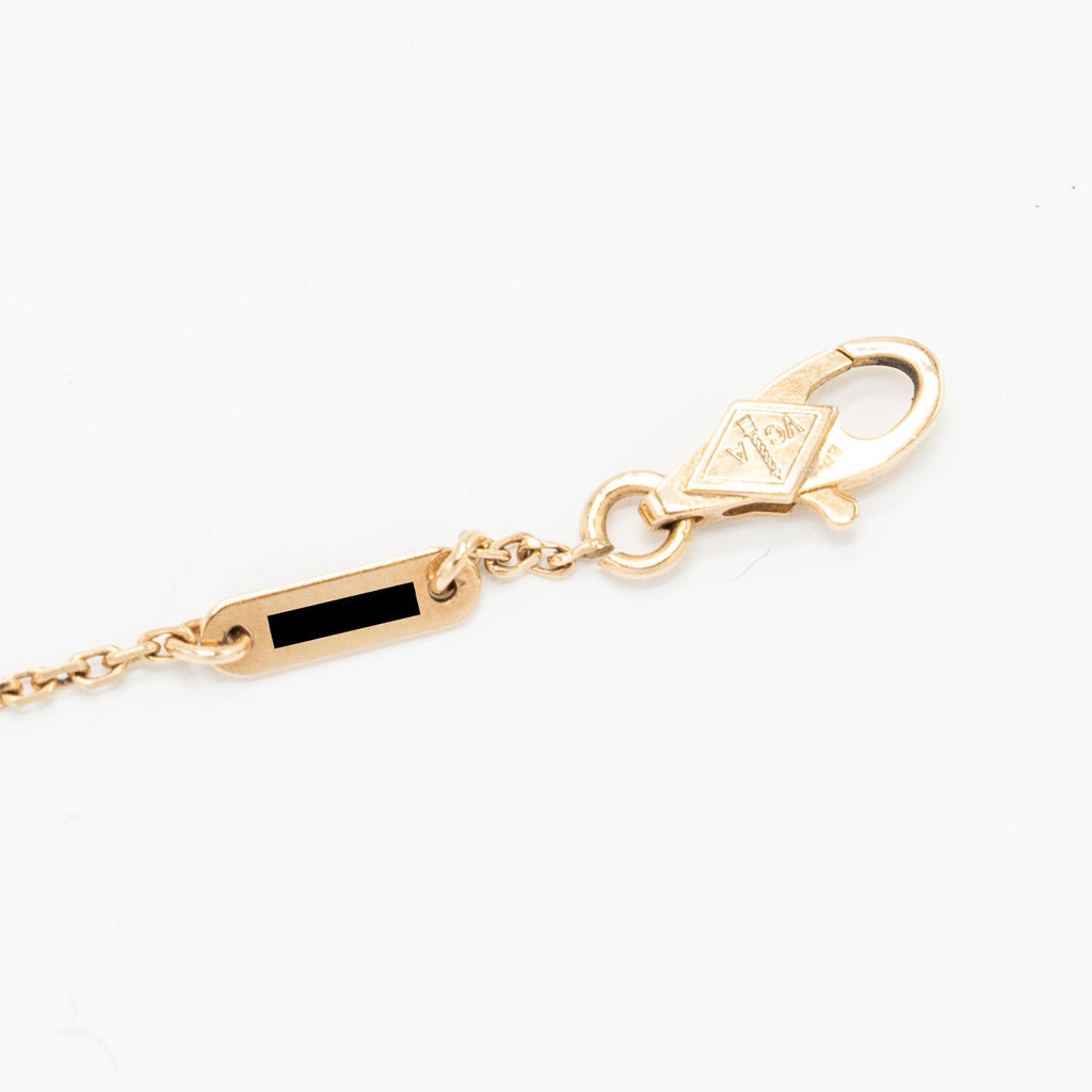 VAN CLEEF & ARPELS SWEET ALHAMBRA HEART BRACELET CARNELIAN ROSE GOLD