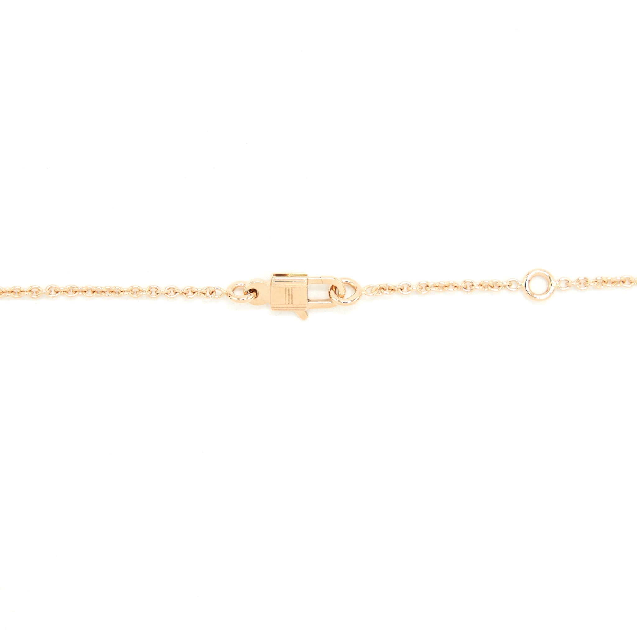HERMES AMULETTES CADENAS PENDANT ROSE GOLD WITH DIAMONDS