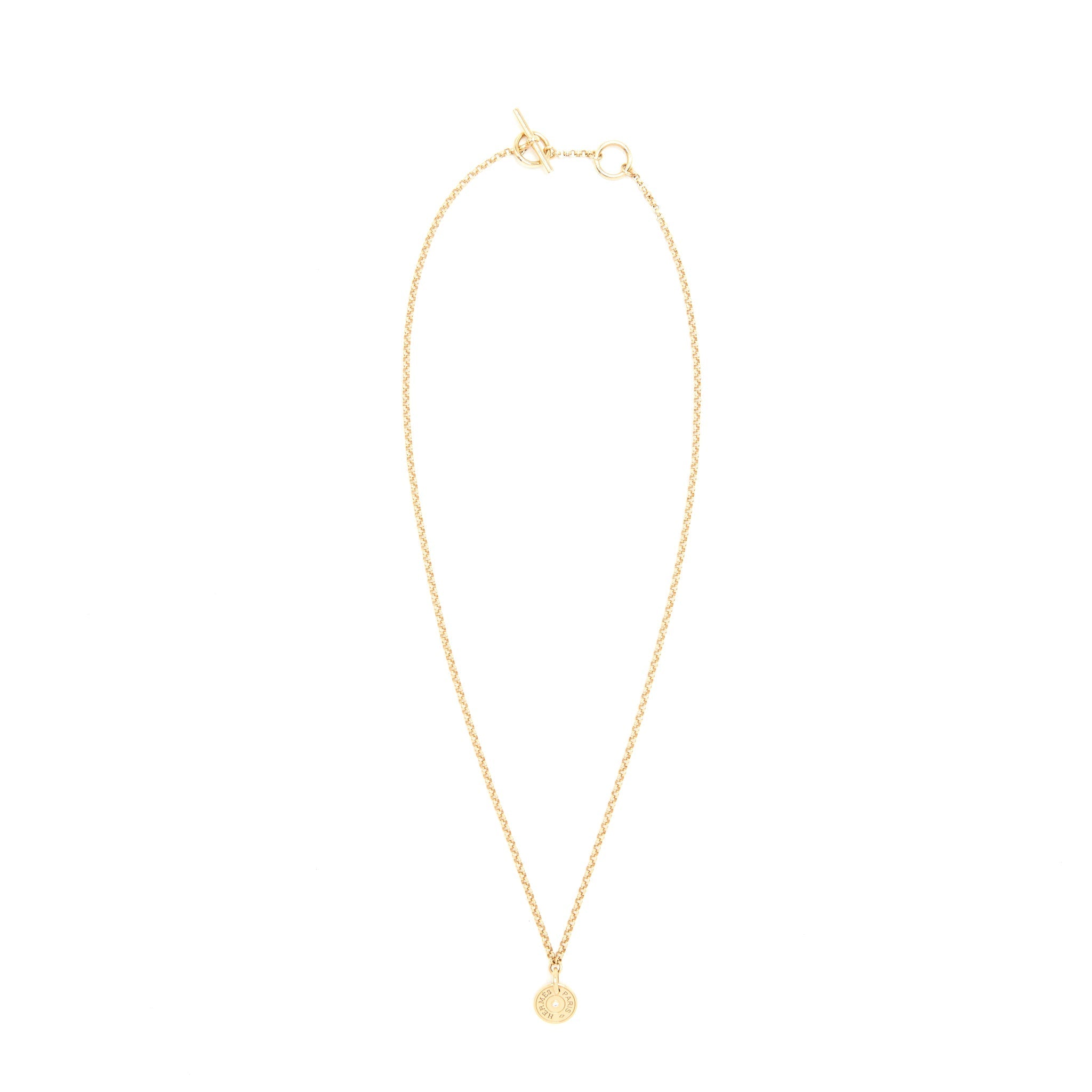 HERMES GAMBADE PENDANT ROSE GOLD WITH DIMOND