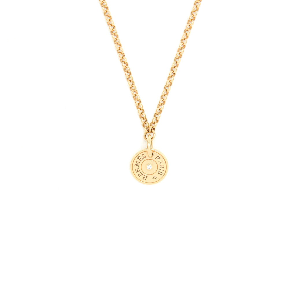 HERMES GAMBADE PENDANT ROSE GOLD WITH DIMOND