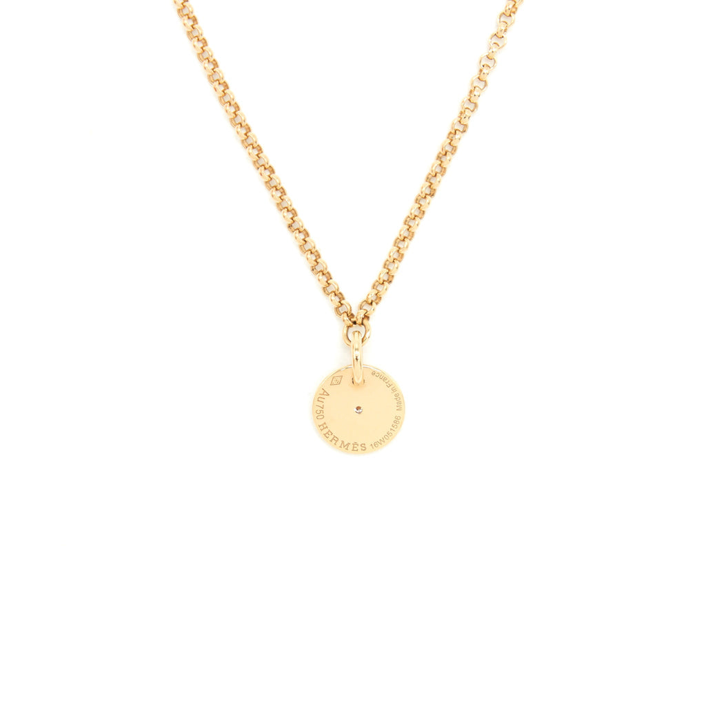 HERMES GAMBADE PENDANT ROSE GOLD WITH DIMOND