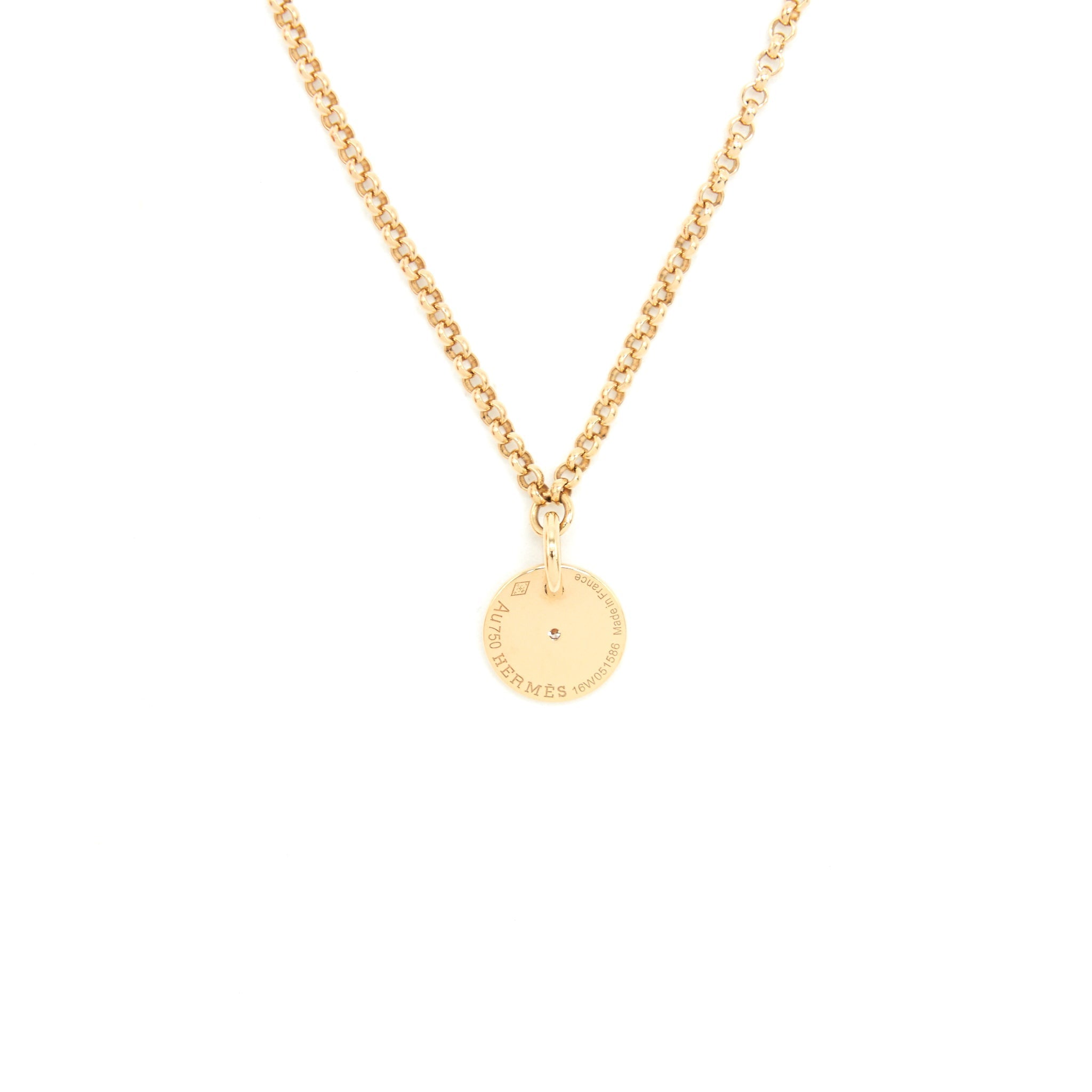 HERMES GAMBADE PENDANT ROSE GOLD WITH DIMOND
