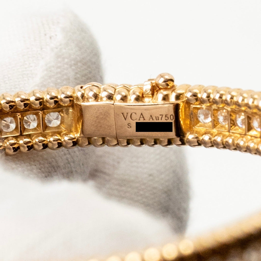 VAN CLEEF & ARPELS PERLEE BRACELET, 1 ROW ROSE GOLD, DIAMONDS