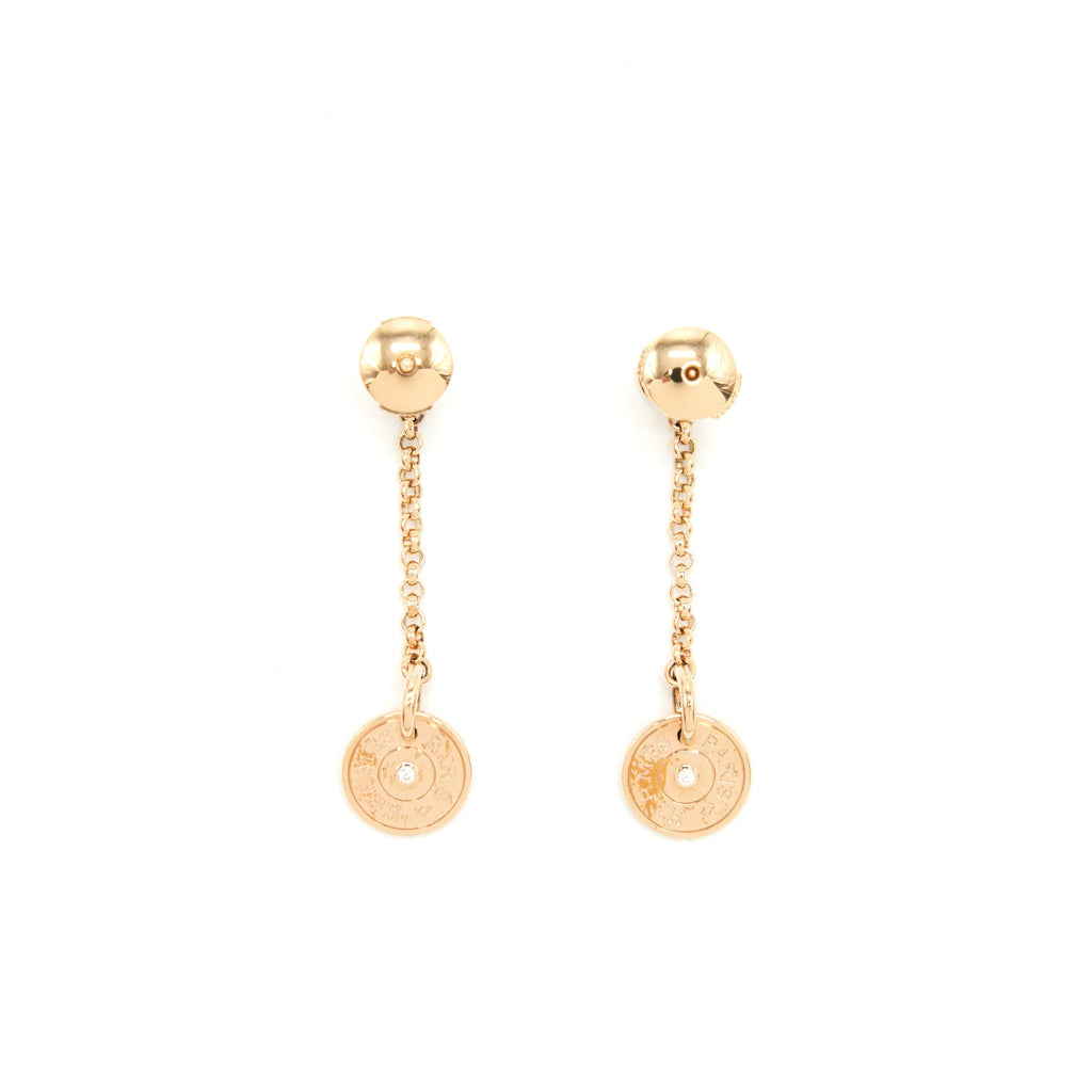HERMES GAMBADE CLOU DE SELLE EARRINGS ROSE GOLD WITH DIAMONDS