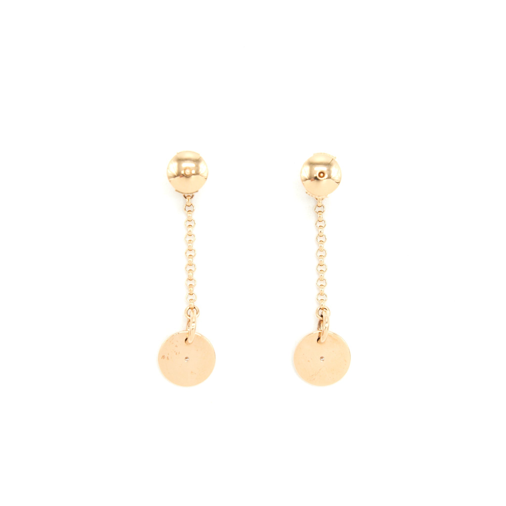 HERMES GAMBADE CLOU DE SELLE EARRINGS ROSE GOLD WITH DIAMONDS