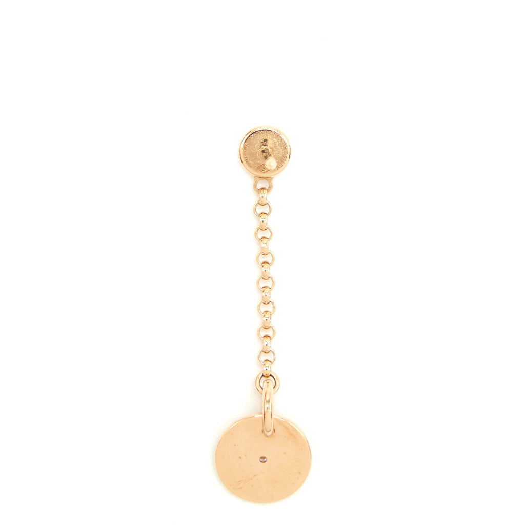 HERMES GAMBADE CLOU DE SELLE EARRINGS ROSE GOLD WITH DIAMONDS