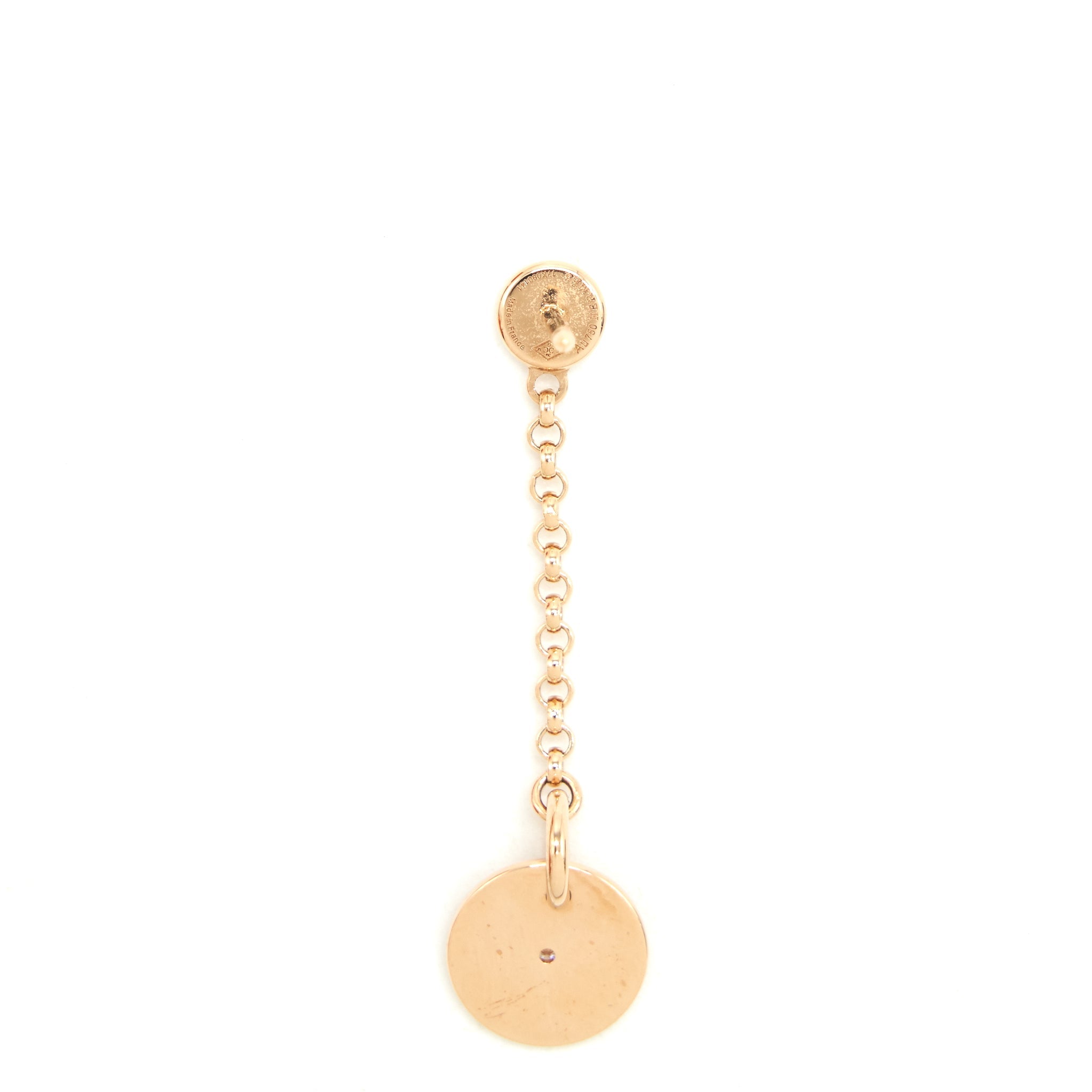 HERMES GAMBADE CLOU DE SELLE EARRINGS ROSE GOLD WITH DIAMONDS