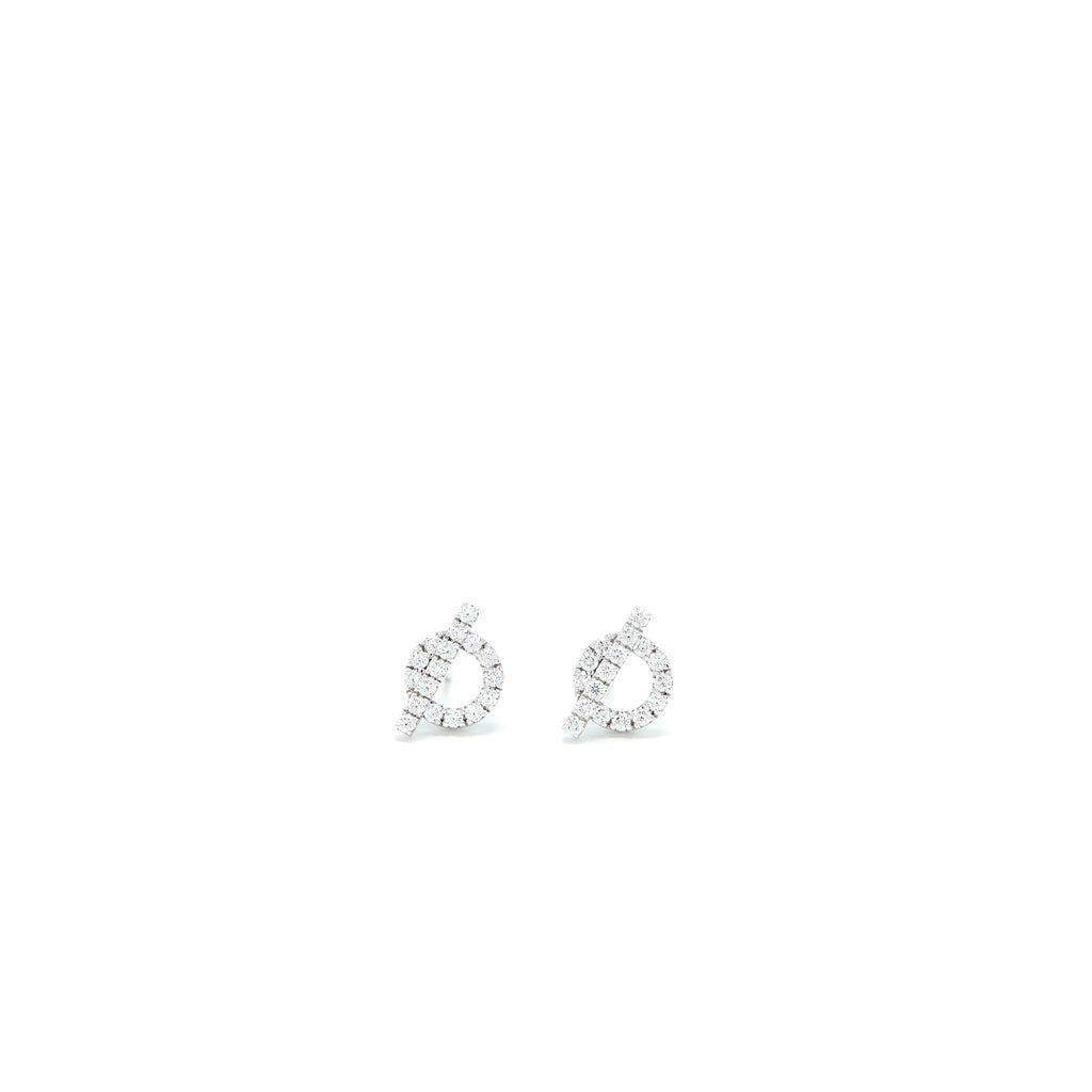 HERMES FINESSE EARRINGS WHITE GOLD WITH DIAMONDS