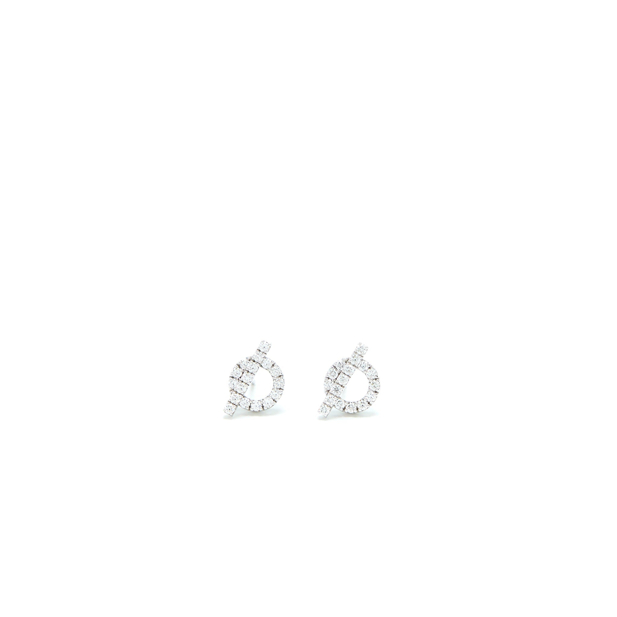 HERMES FINESSE EARRINGS WHITE GOLD WITH DIAMONDS