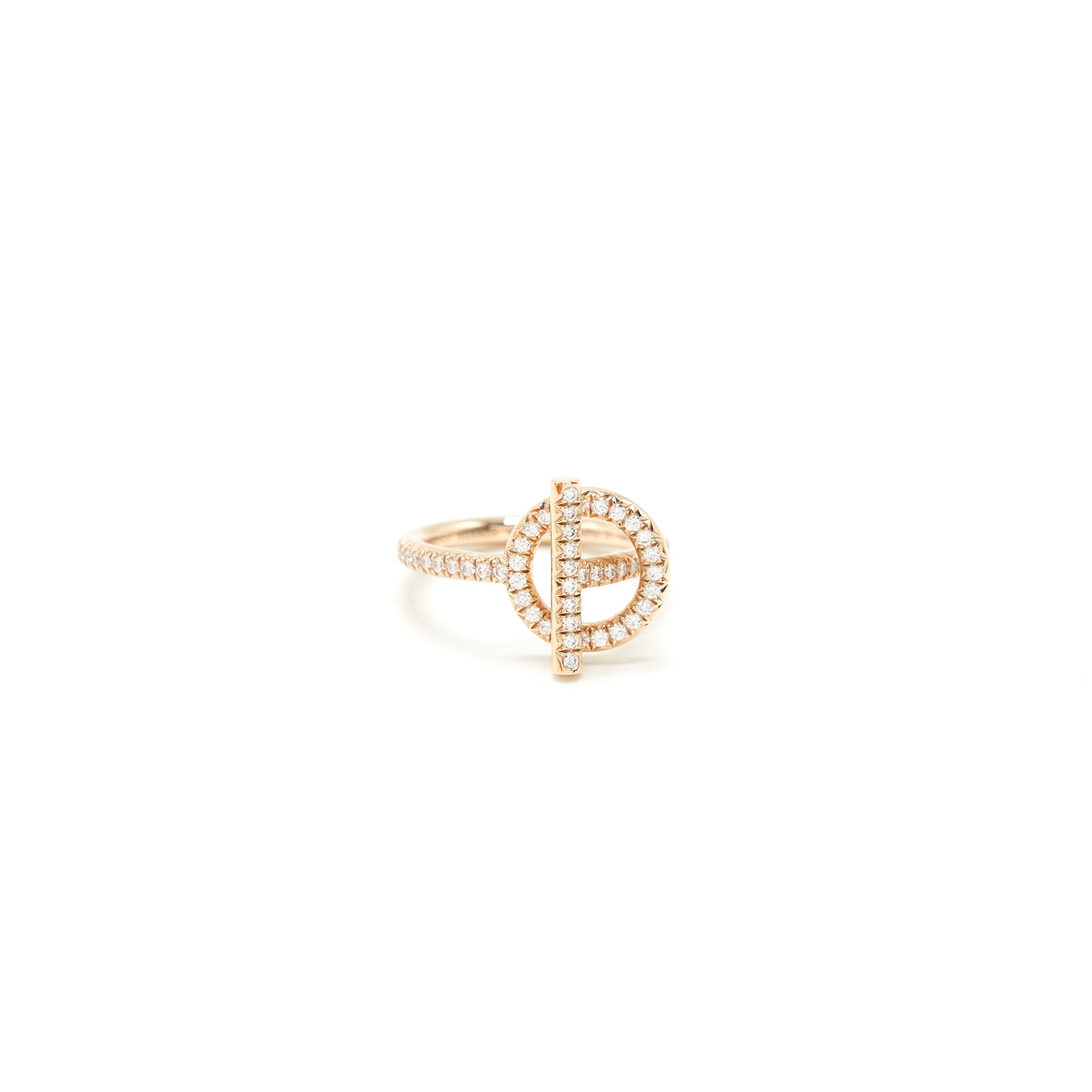 HERMES ECHAPPEE HERMES RING ROSE GOLD WITH DIAMONDS