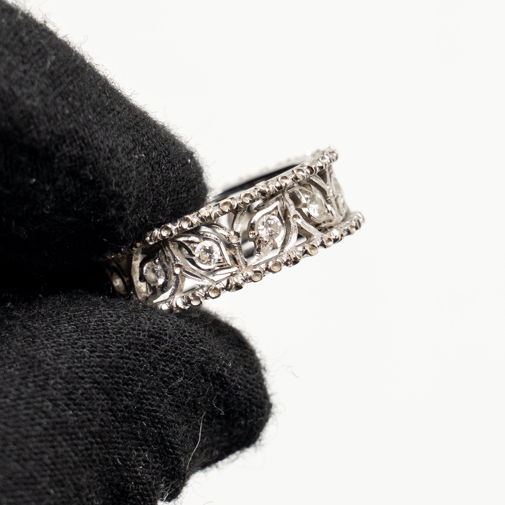 BUCCELLATI RAMAGE ETERNELLE RING WHITE GOLD WITH DIAMONDS