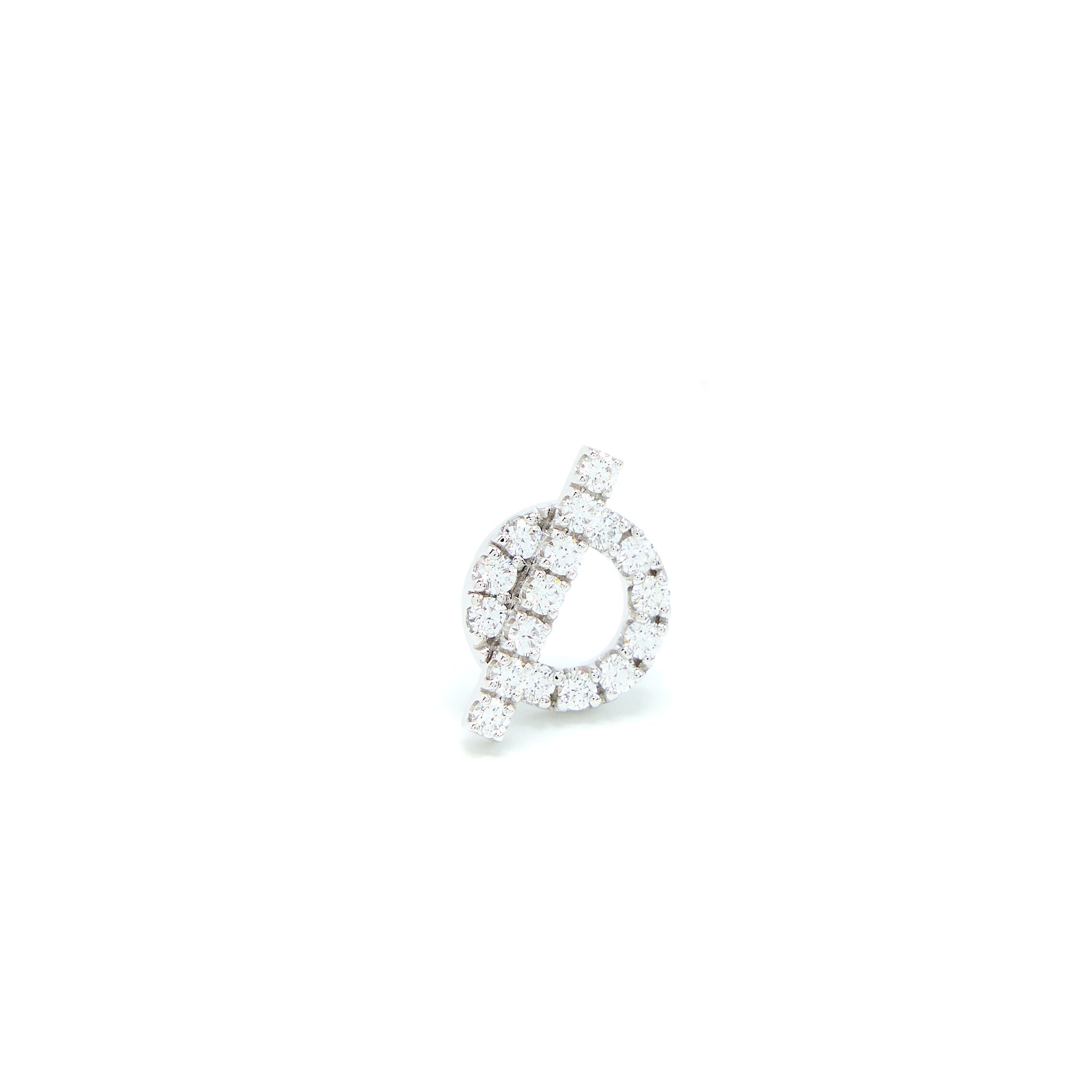 HERMES FINESSE EARRINGS WHITE GOLD WITH DIAMONDS
