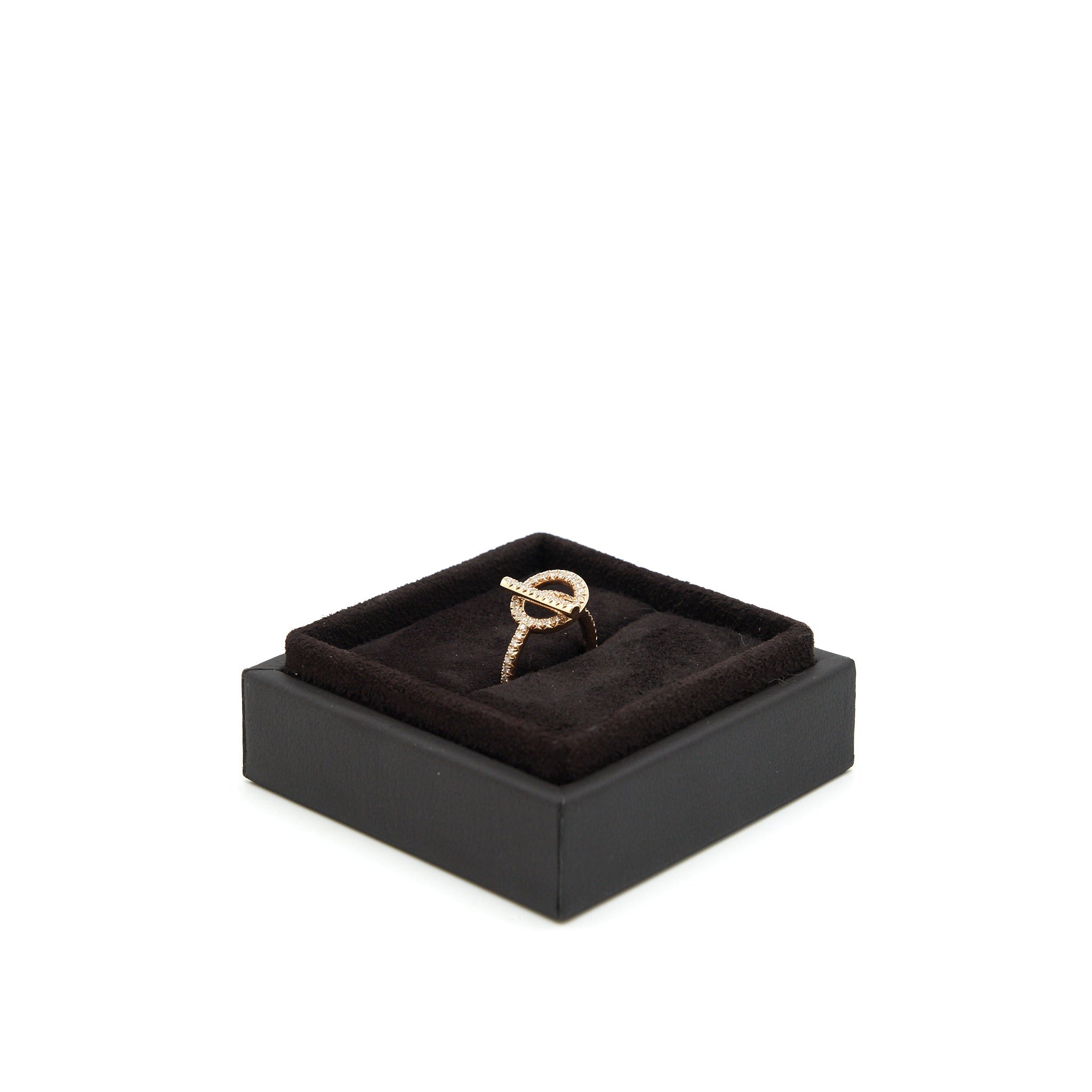 HERMES ECHAPPEE HERMES RING ROSE GOLD WITH DIAMONDS