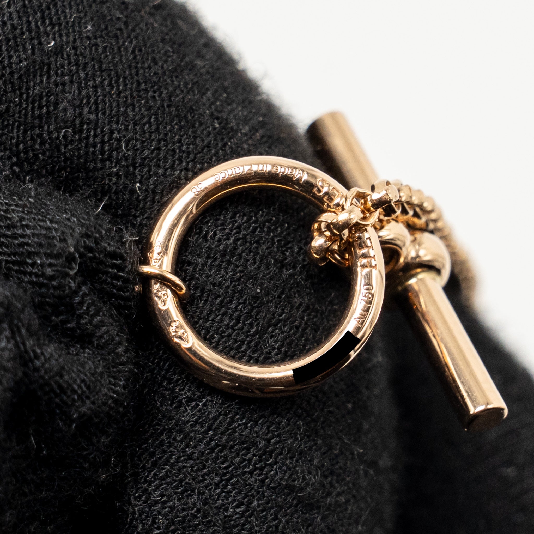 HERMES CLOU D’H PENDANT ROSE GOLD WITH DIAMONDS