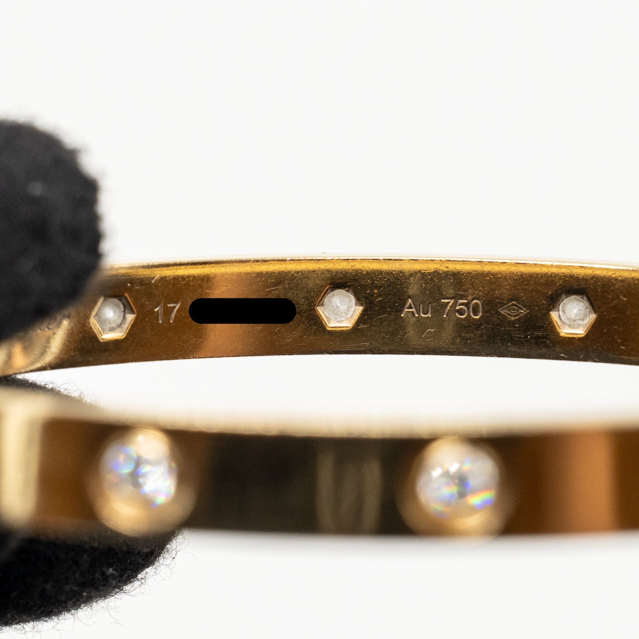 CARTIER LOVE BRACELET YELLOW GOLD, 10 DIAMONDS
