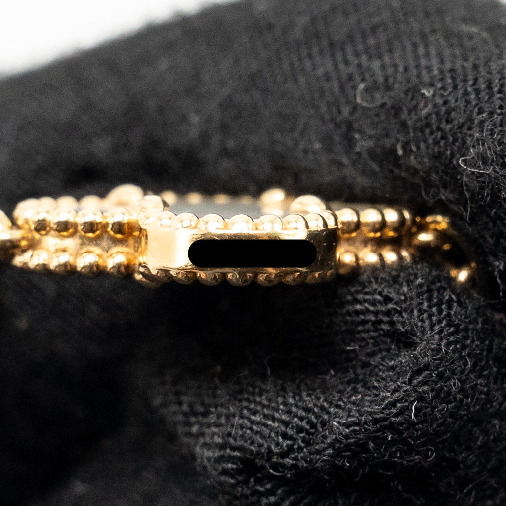VAN CLEEF & ARPELS VINTAGE ALHAMBRA BRACELET 5 MOTIFS YELLOW GOLD, MOTHER OF PEARL