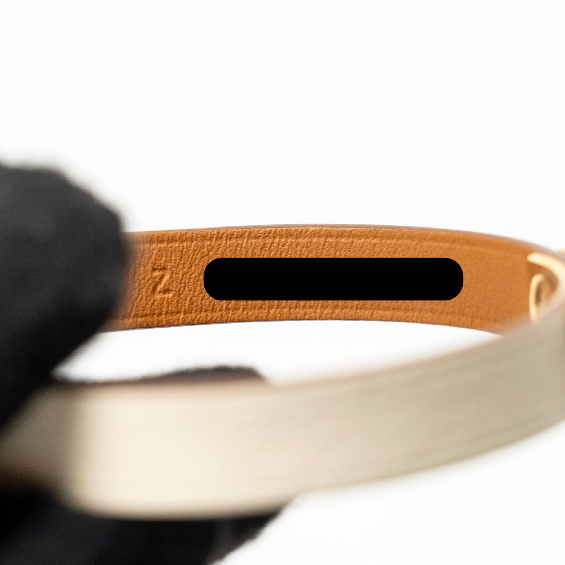 HERMES SIZE T3 RIVALE MINI BRACELET SWIFT NATA RGHW STAMP Z