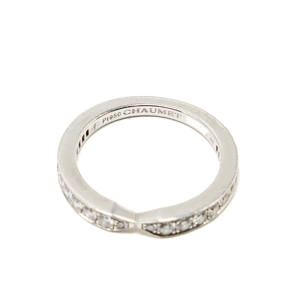 CHAUMET TRIOMPHE DE CHAUMET WEDDING BAND / RING PLATINUM, DIAMONDS