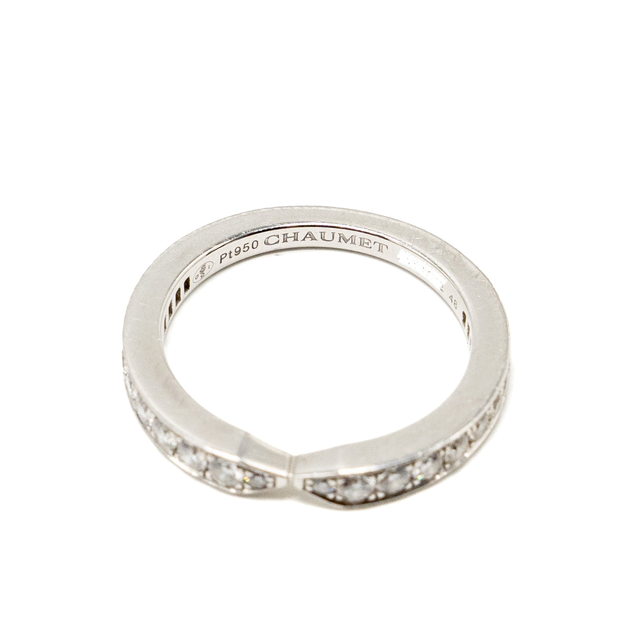 CHAUMET TRIOMPHE DE CHAUMET WEDDING BAND / RING PLATINUM, DIAMONDS