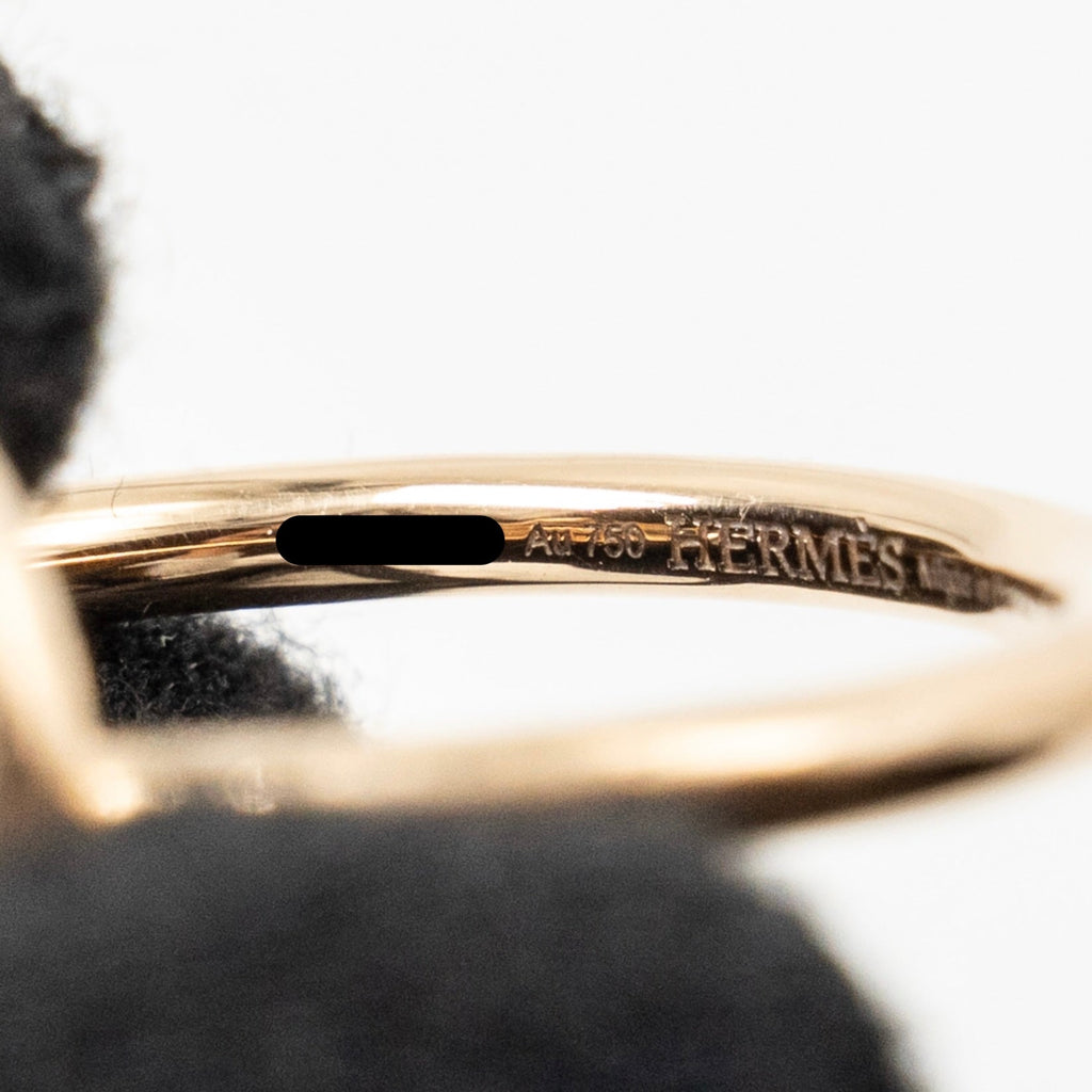 HERMES ECHAPPEE RING ROSE GOLD DIAMONDS