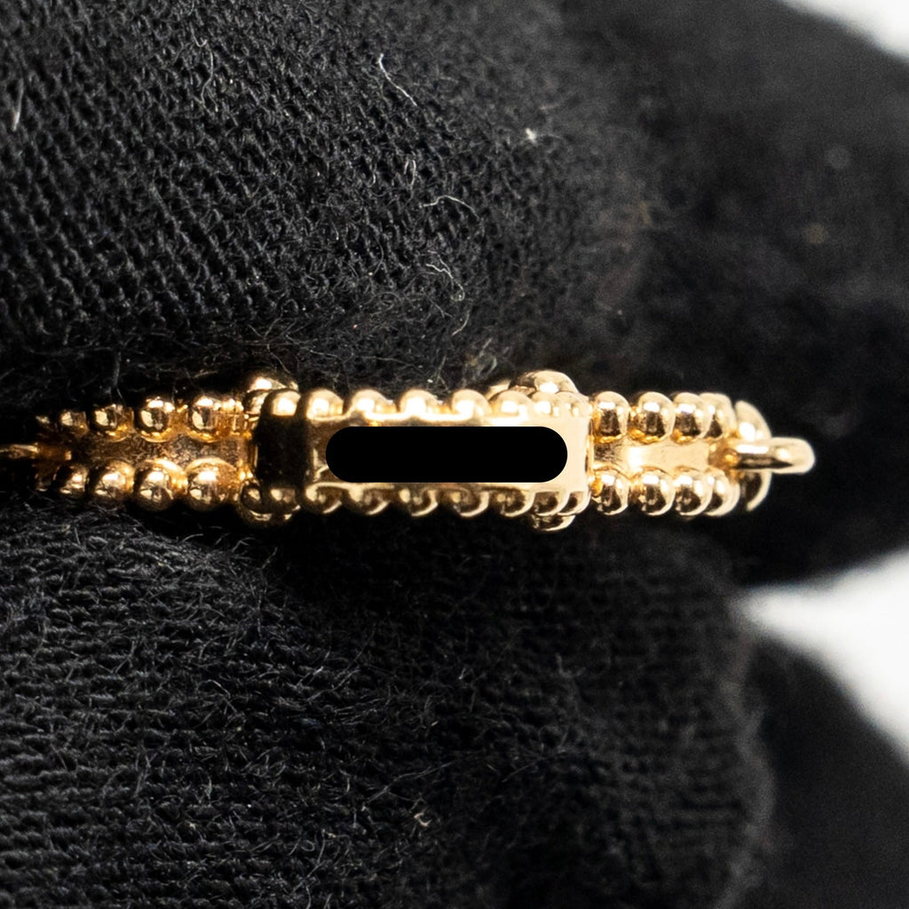 VAN CLEEF & ARPELS VINTAGE ALHAMBRA BRACELET 5 MOTIFS YELLOW GOLD, MOTHER OF PEARL