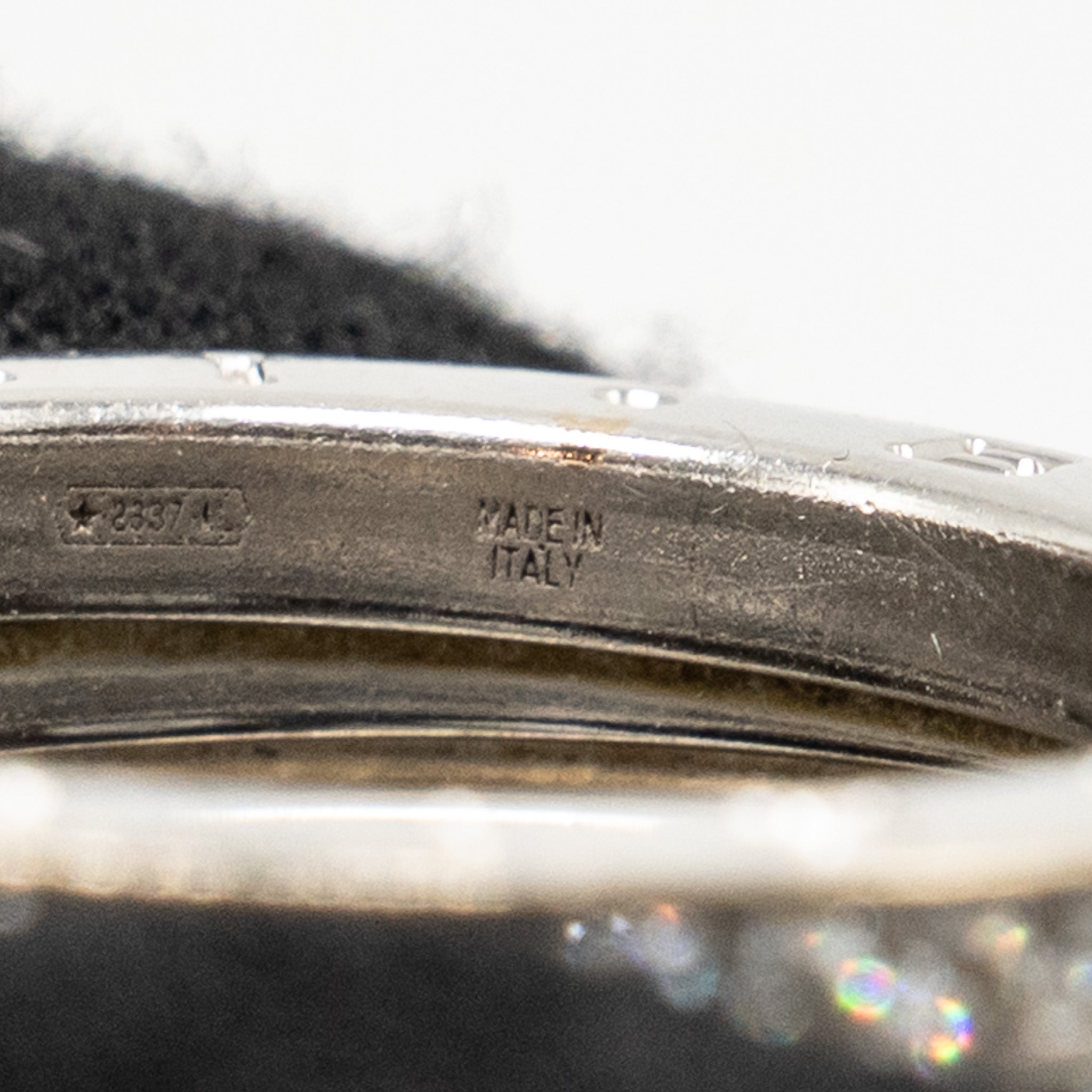 BVLGARI B.ZERO1 RING FOUR-BAND WHITE GOLD WITH DIAMONDS